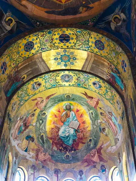 San Petersburgo Rusia Ago 2019 Mosaicos Pinturas Interior Iglesia Nuestro —  Fotos de Stock