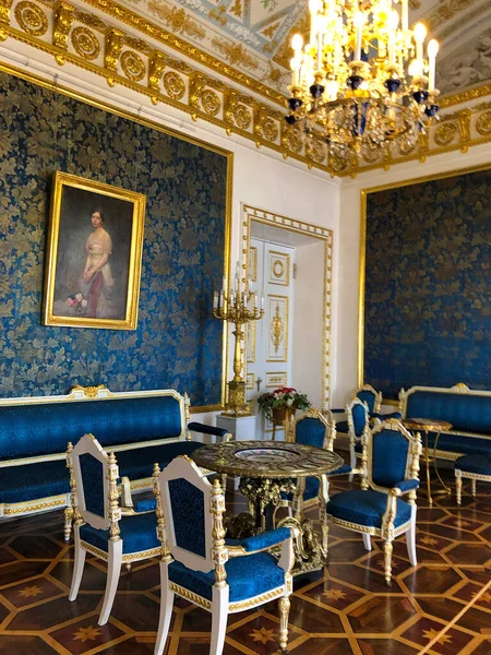 Αυγούστου 2019 Αγία Πετρούπολη Ρωσία Blue Parlour 1830 Architect Andrey — Φωτογραφία Αρχείου