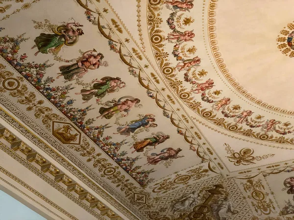 August 2019 Petersburg Russia Concert Hall Ceiling Detail Yusupov Palace — 스톡 사진