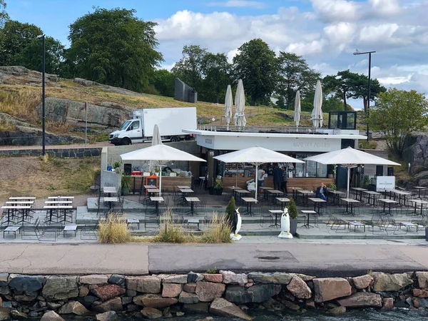 Helsinki Finlandia Agosto 2019 Ristorante Sul Lungomare — Foto Stock