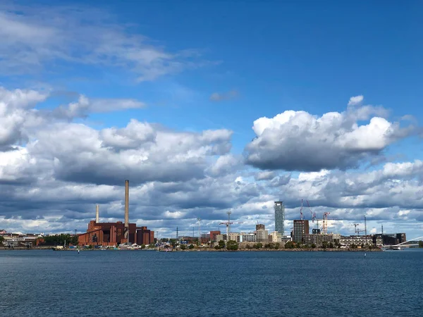 Industriområde Sett Utifrån Havet Helsingfors Finland — Stockfoto