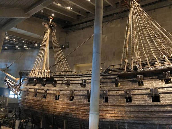 Museo Vasa Estocolmo Suecia Ago 2019 Barco Vasa Naufragó Estocolmo — Foto de Stock