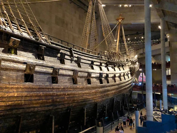 Museo Vasa Estocolmo Suecia Ago 2019 Barco Vasa Naufragó Estocolmo — Foto de Stock