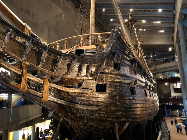 Museo Vasa Estocolmo Suecia Ago 2019 Barco Vasa Naufragó Estocolmo — Foto de Stock