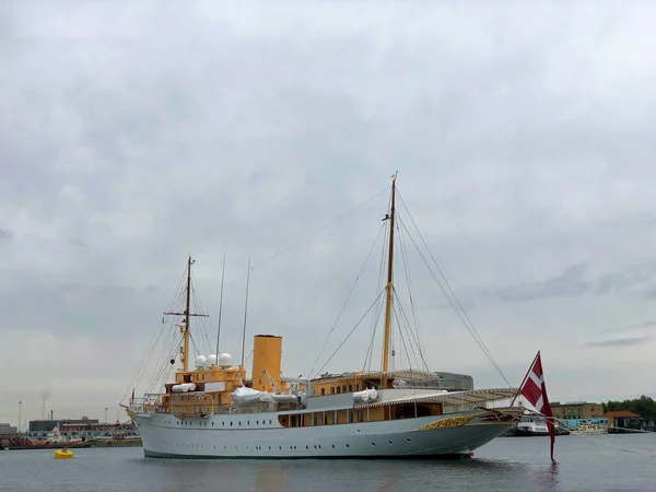 Copenhague Dinamarca Agosto 2019 Royal Danish Yacht Kongeskibet Dannebrog Visto — Foto de Stock