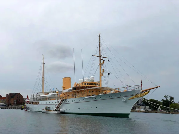 Copenhague Dinamarca Agosto 2019 Royal Danish Yacht Kongeskibet Dannebrog Visto — Foto de Stock