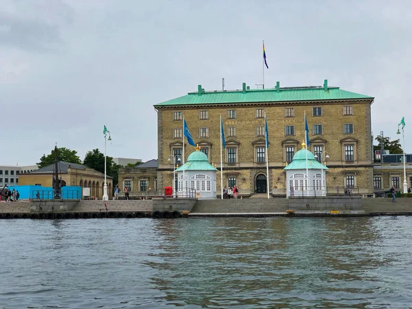 Copenhague Dinamarca Agosto 2019 Palácio Real Copenhague Visto Canal — Fotografia de Stock