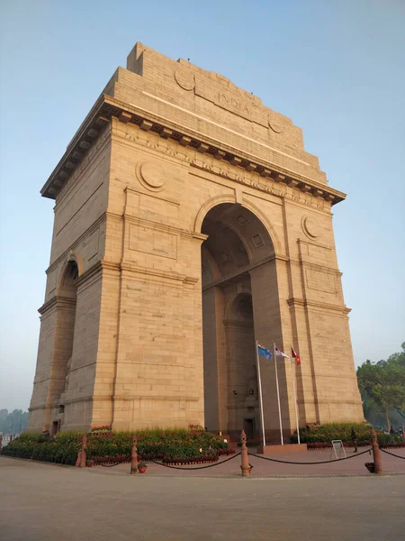 Πύλη Της Ινδίας Νέο Δελχί Ινδία — Φωτογραφία Αρχείου