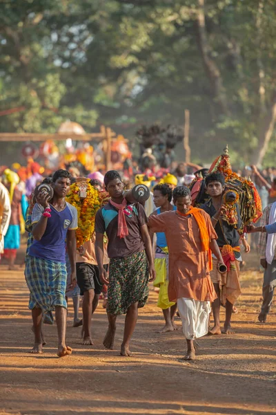 Chattisgarh India Oct 2016 Hombres Tribales Festival Dussera — Foto de Stock