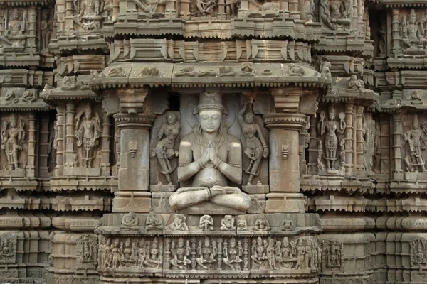 Stenskulptur Lord Shiva Dhyana Position Aundha Nagnath Temple Hingoli Maharashtra — Stockfoto