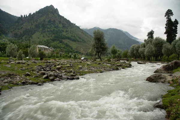 Řeka Jhelum Řeka Severní Indii Východní Pákistán Pahalgam Džammú Kašmír — Stock fotografie
