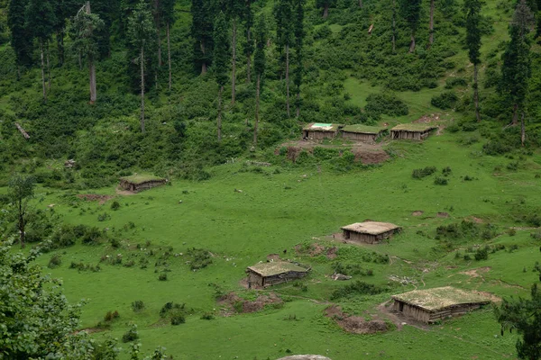 Kunyhók Aru Völgyben Turisztikai Hely Anantnag Kerületben Jammu Kashmir India — Stock Fotó
