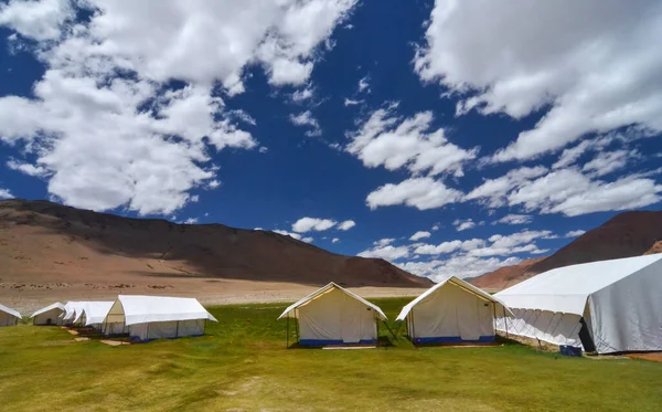 Campi Turistici Tsokar Lake Ladakh India Più Piccolo Dei Tre — Foto Stock