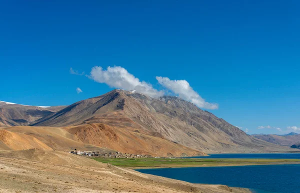 Sunny Morning Tso Moririnél Vagy Mountain Lake Nél Ladakh Ban — Stock Fotó