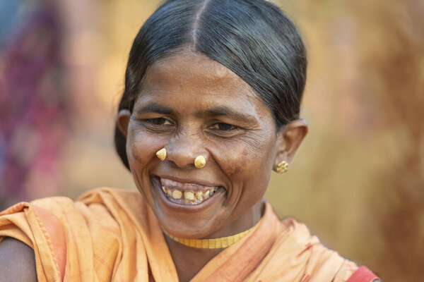 Портрет племенной леди, Дюссера, Чаттисгарх, Индия