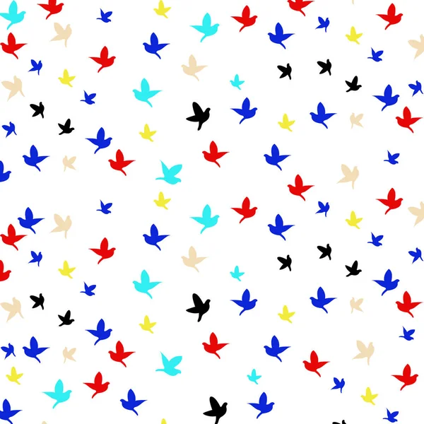 Яркий Рисунок Силуэта Чайки Летающие Небе Бесшовный Рисунок Текстуры Следы — стоковое фото
