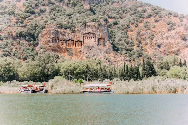 Rivière Azmak Akyaka Mugla Turquie Composition Naturelle Contexte Estival Paysage — Photo