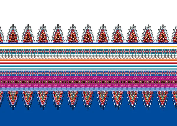 Tribal Ethnic Texture Seamless Stripe Pattern Aztec Style Woodblock Printed — Stock Photo, Image