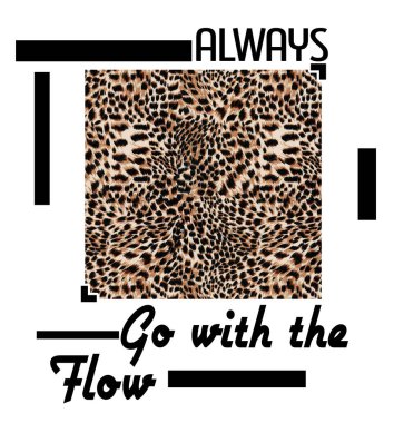 Leopar sloganı. Sloganı ile tee baskı. Tipografi t forması. Tişört sloganı metin. T-shirt baskı tasarım ve çeşitli işleri için. Moda sloganı grafik t-shirt için. 