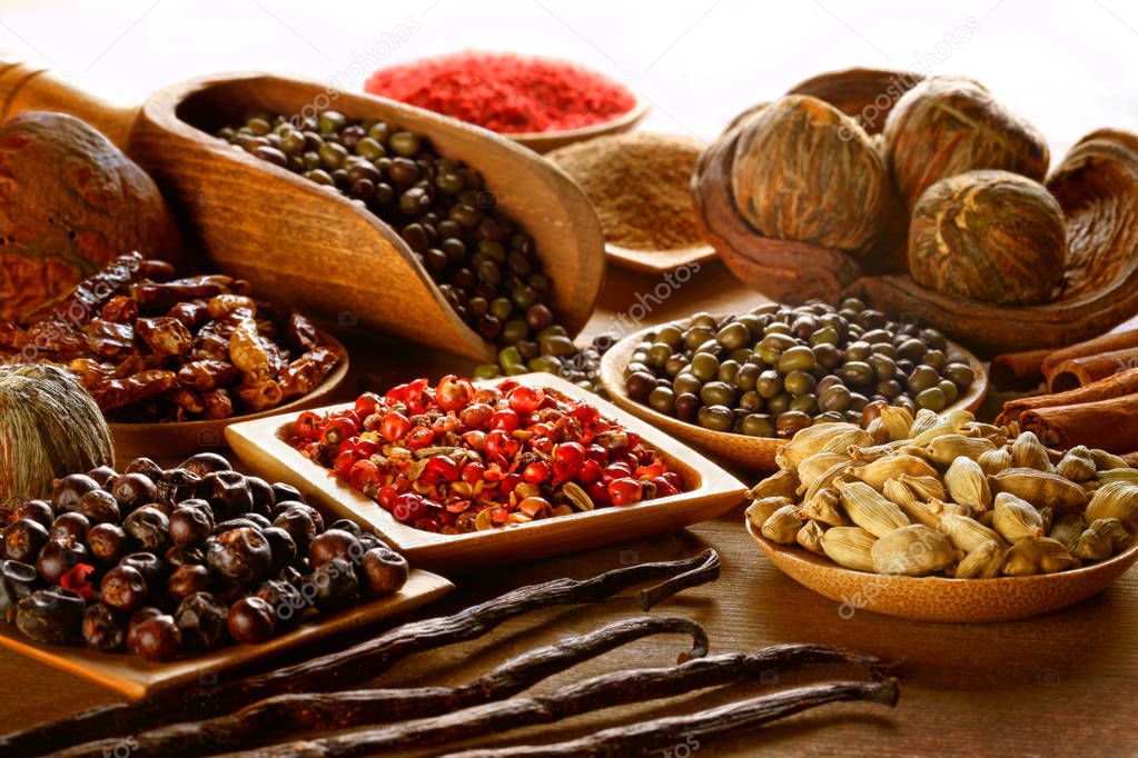 still life of various spices