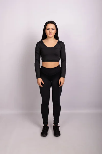 Femme Forme Jeune Femme Sportive Vêtements Sport — Photo