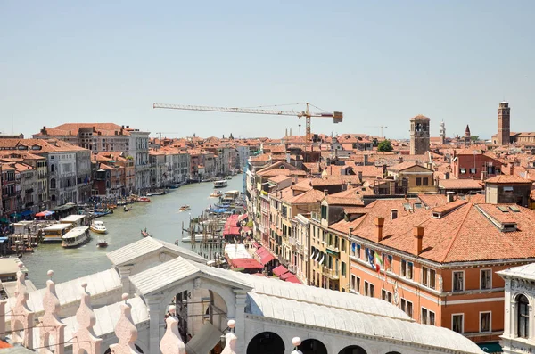 Canal Principal Venecia Italia Venecia Vista Aérea Panorámica Con Techos — Foto de Stock