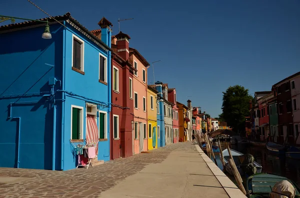 Casas Coloridas Burano Venecia Ital — Foto de Stock