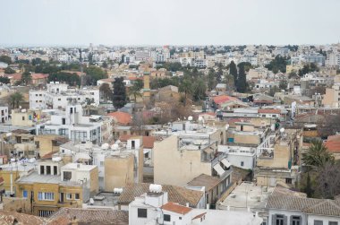 Lefkoşa şehir manzaralı. Old Town. Kıbrıs
