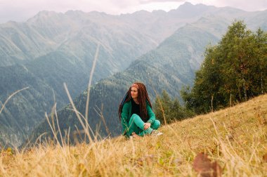 Wanderlust seyahat konsepti, metin için alan, atmosferik epik mome