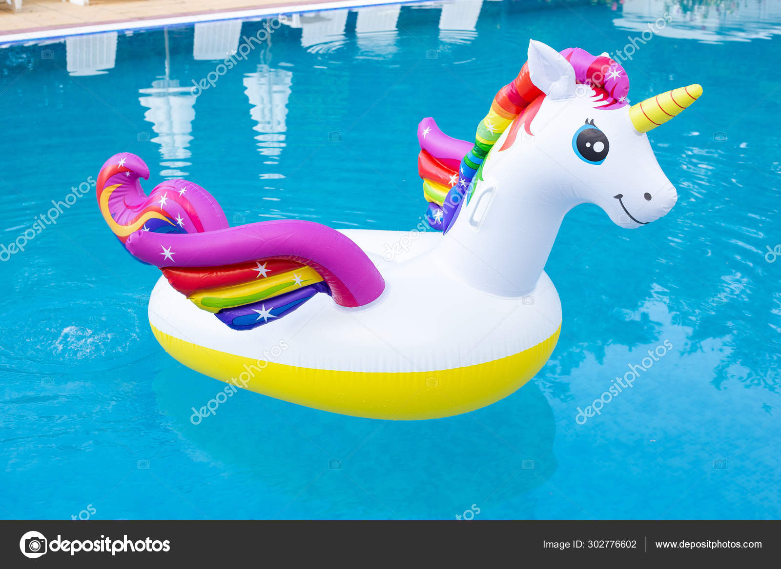 inflatable unicorn swimming ring