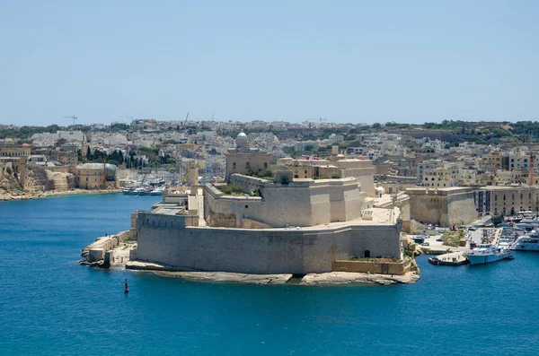 Fort St. Angelo på Malta. Plats där spelet av troner var filmin — Stockfoto