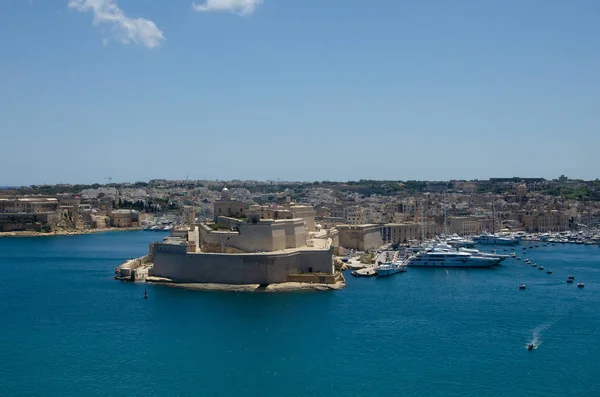 St. Angelo fort på Malta. Plats där spelet av troner var filmin — Stockfoto