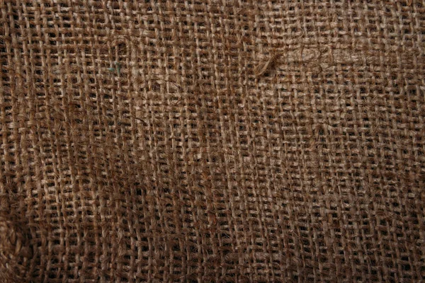 Sackcloth Texture Horizontal Background Background Natural Brown Cloth Darkening Edges — Stock Photo, Image