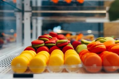 sale.sweets için macarons Fransız. kurabiye Dükkanı, Mağazası tarih içinde