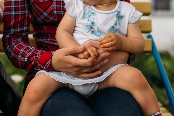 Children Hands Hands Adult Children Hands Adult Adult Arms Hug — Stock Photo, Image