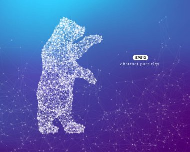 Vektör ayı soyut Illustration. Sen-ebilmek kolayca değişmek renk.