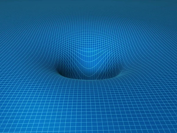 Illustration Black Hole Model Grid — Stock Photo, Image