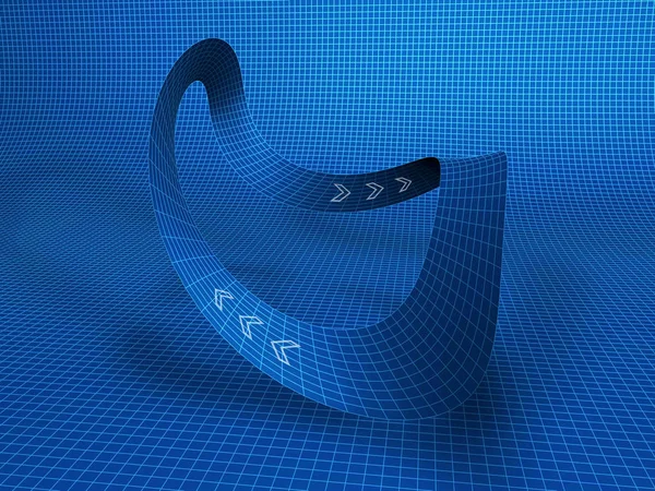 Illustratie Van Mobius Strip Model Met Raster — Stockfoto