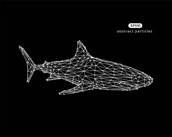 Ilustração abstrata vetorial do tubarão . — Vetor de Stock