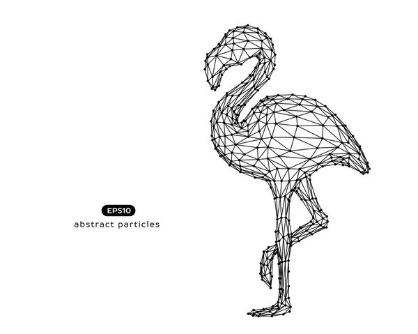 Vector abstract illustration of flamingo.