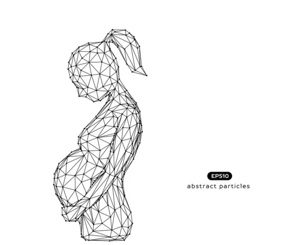 Illustration vectorielle abstraite de la femme enceinte . — Image vectorielle