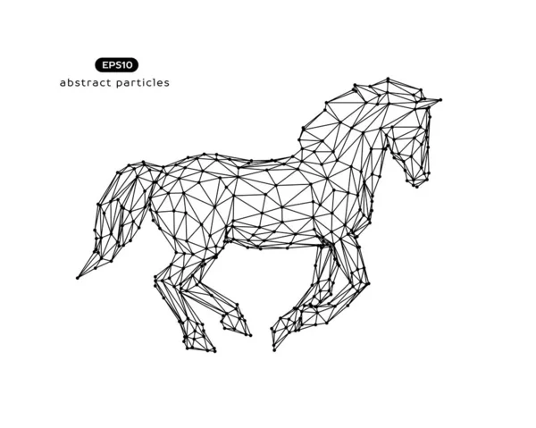Vetor ilustração abstrata de cavalo . — Vetor de Stock