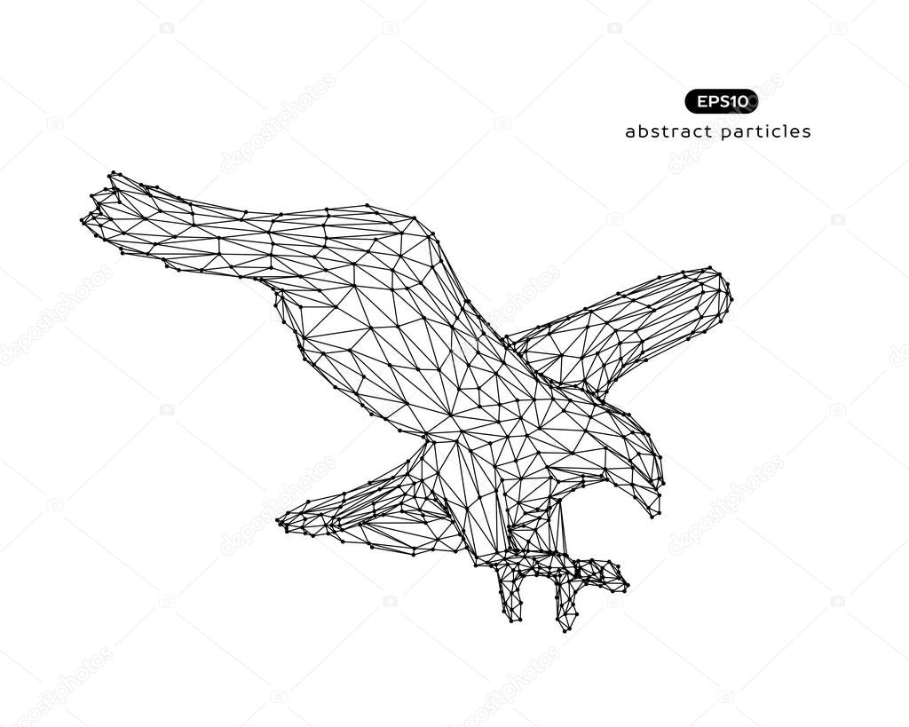 Vector abstract illustration of eagle. You can easily change color.