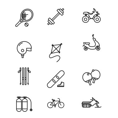 Seyahat faaliyetleri Icon set, temiz ve modern satırı simgesi faaliyetleri seyahat hakkında ayarla,