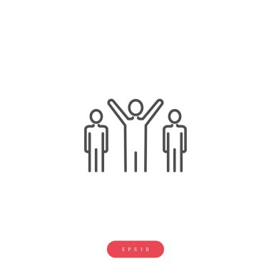 Rakip iş yönetimi ilgili vektör hat simge vektör. Düzenlenebilir inme. 1000 x 1000 piksel mükemmel