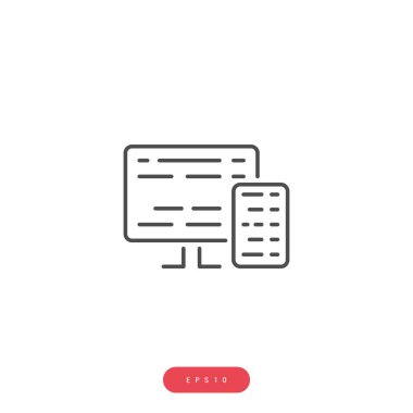 Vektör simge iş yönetimi ilgili vektör hat simgesini programlama. Düzenlenebilir inme. 1000 x 1000 piksel mükemmel.