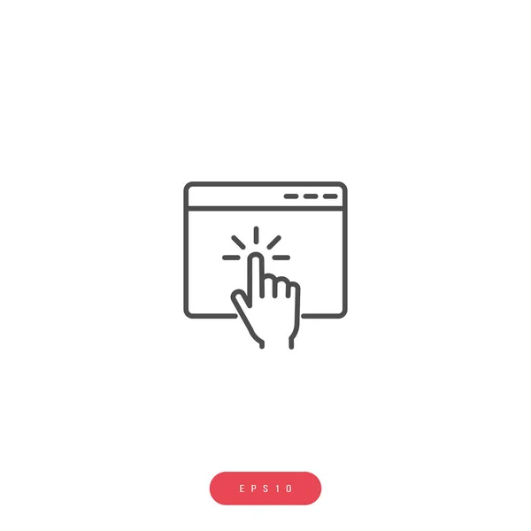 Pay Click Vector Icon Business Management Related Vector Line Icon — Vetor de Stock