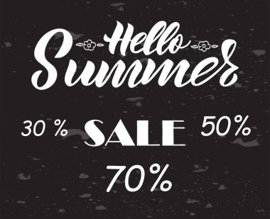 El yazı vektör Merhaba yaz. tipografik yazıt. Yaz poster. El yazısı yaz yazı. Yaz arka plan. Yaz eğlencesi. Yaz eğlenceli alıntı. Yaz afiş