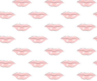 Pembe dudakları beyaz parlama ile Seamless modeli