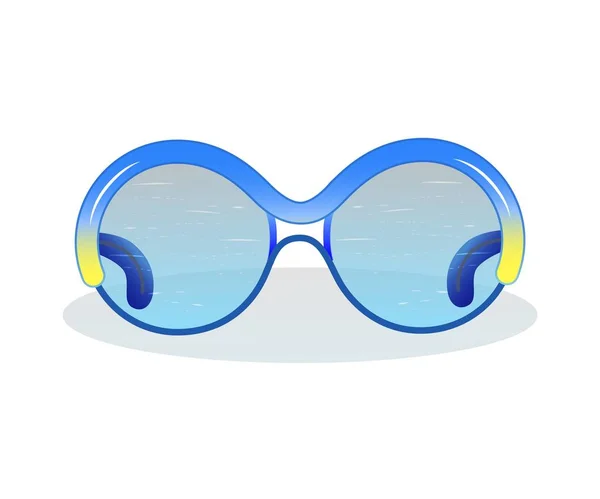 Illustrtion Sunglasses Flat Design Vector Template Print Icon Label Element — Stock Vector